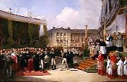 Jean de Beaumetz Inauguration du monument a la memoire de Louis XVI Sweden oil painting artist